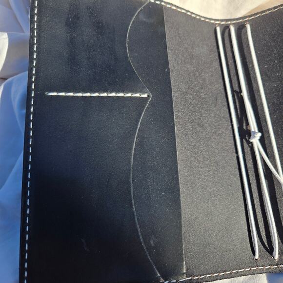 Chic Sparrow Journal Cover Black Leather Made in the USA Travelers Book - Picture 6 of 11